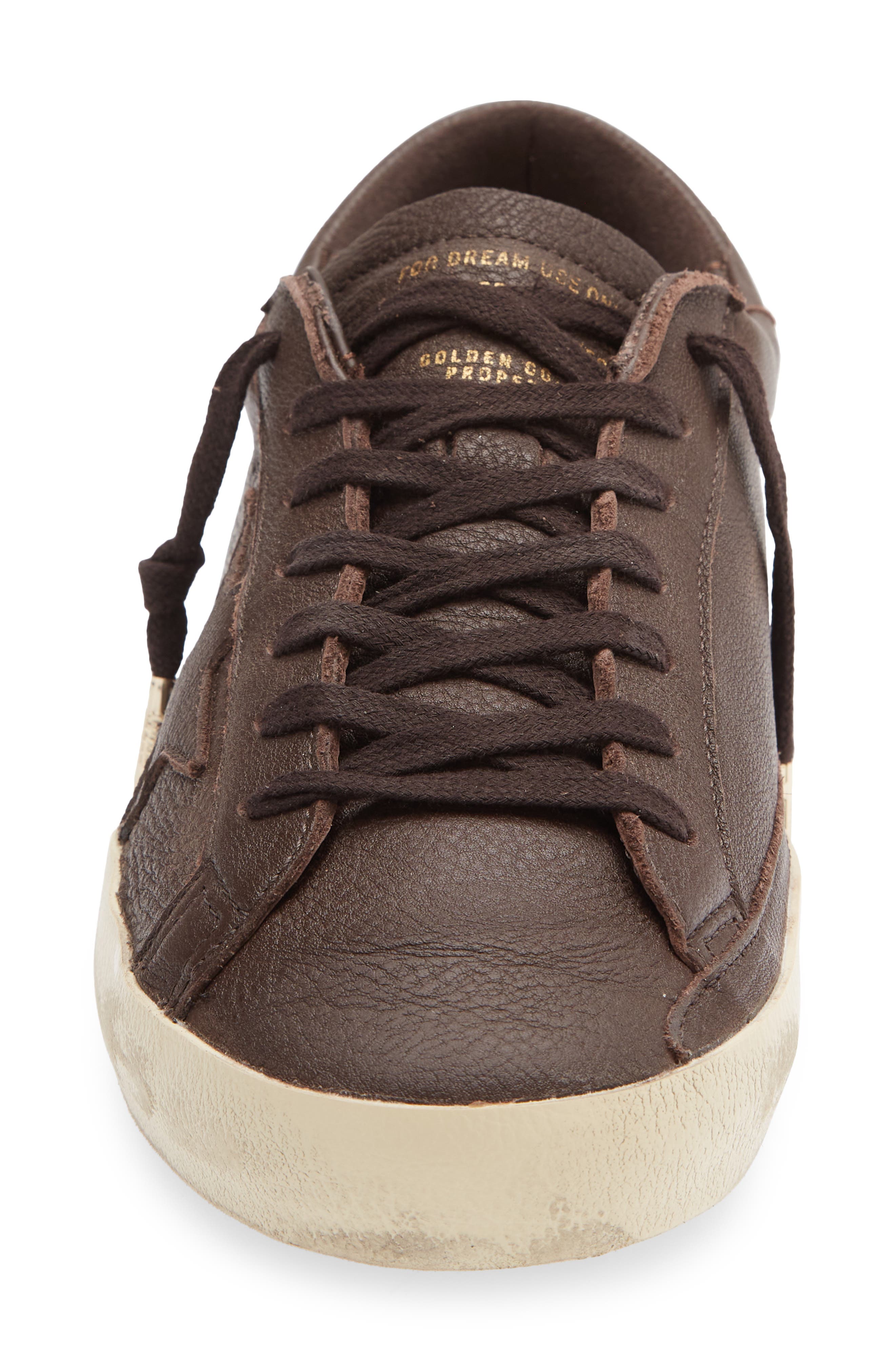 Super-Star Low Top Sneaker, Alternate, color, DARK BROWN