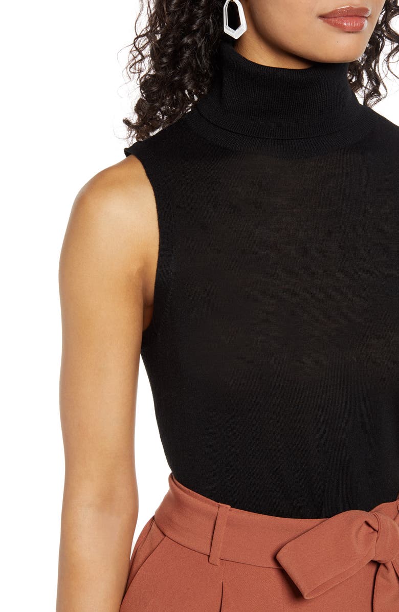 Halogen<sup>®</sup> Sleeveless Turtleneck Top, Alternate, color,