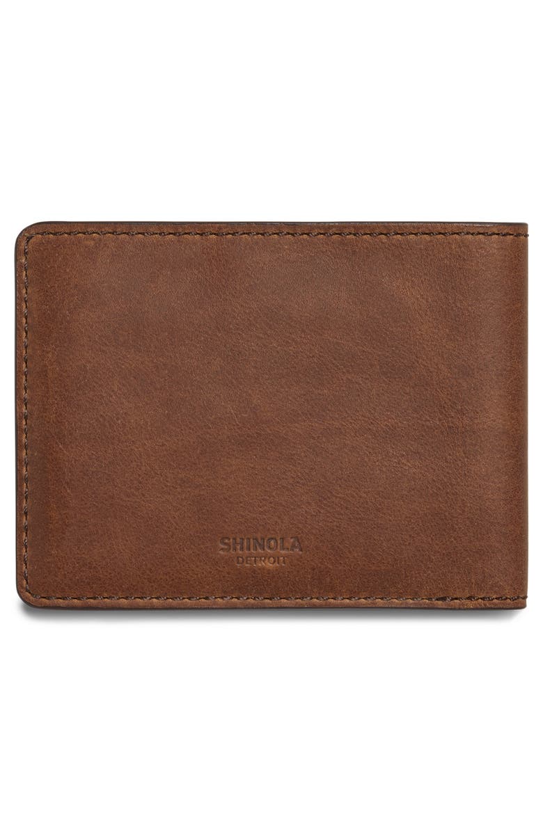 Shinola Navigator Leather Wallet, Alternate, color,
