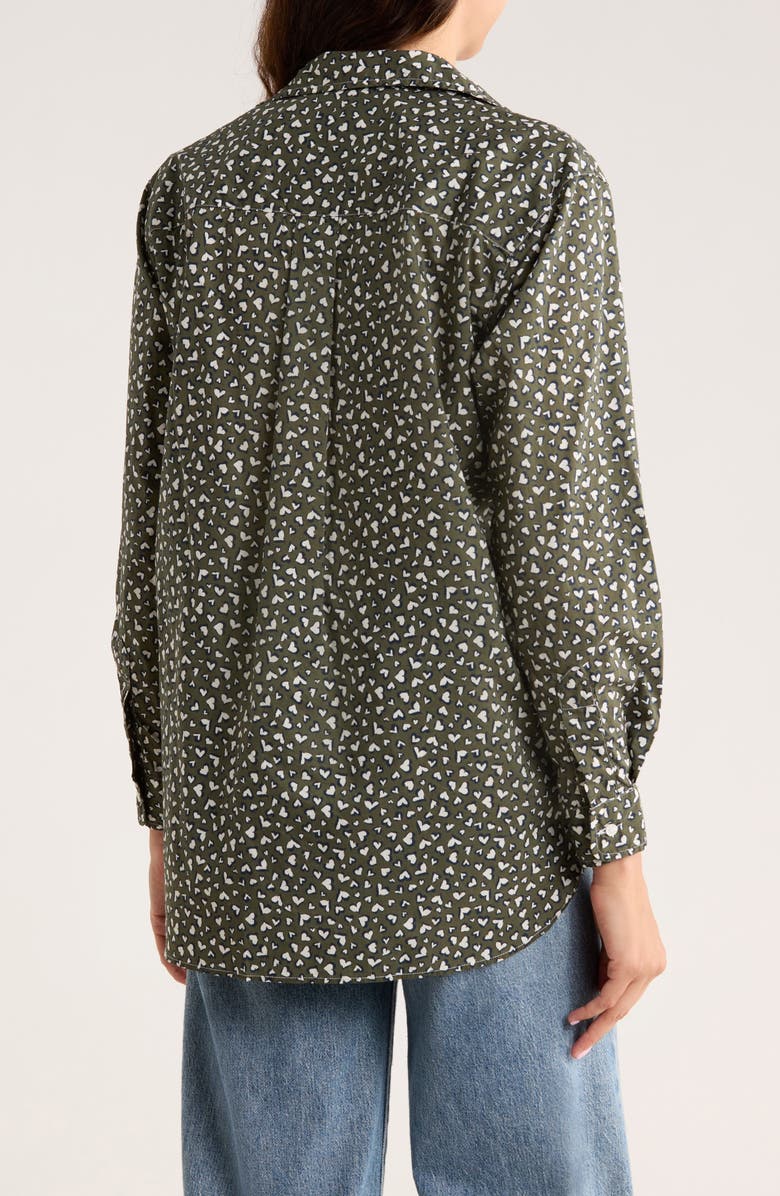 Frank & Eileen Joedy Boyfriend Button-Up Shirt, Alternate, color, Green Messy Hearts