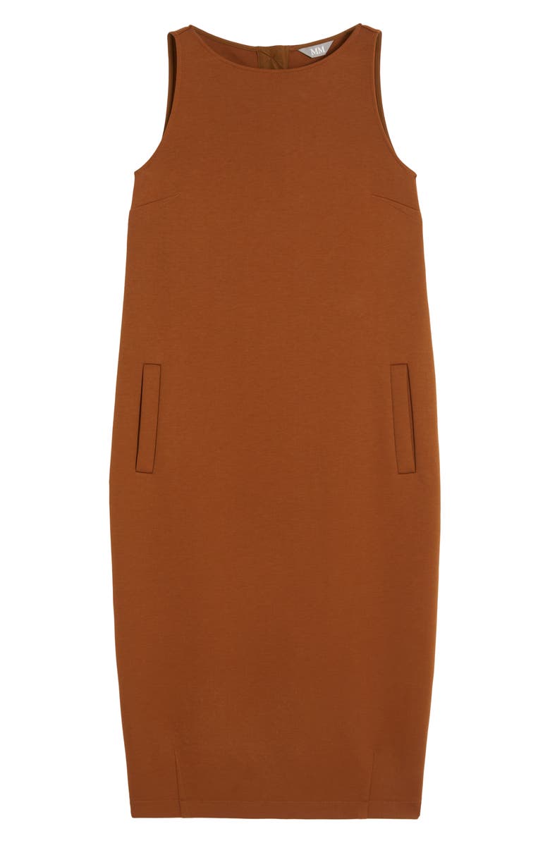 MM by Max Mara Albio Sleeveless Shift Dress, Alternate, color, Tobacco