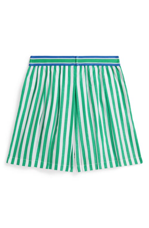 Polo Ralph Lauren Kids' Stripe Cotton Poplin Shorts (big Kid In Green