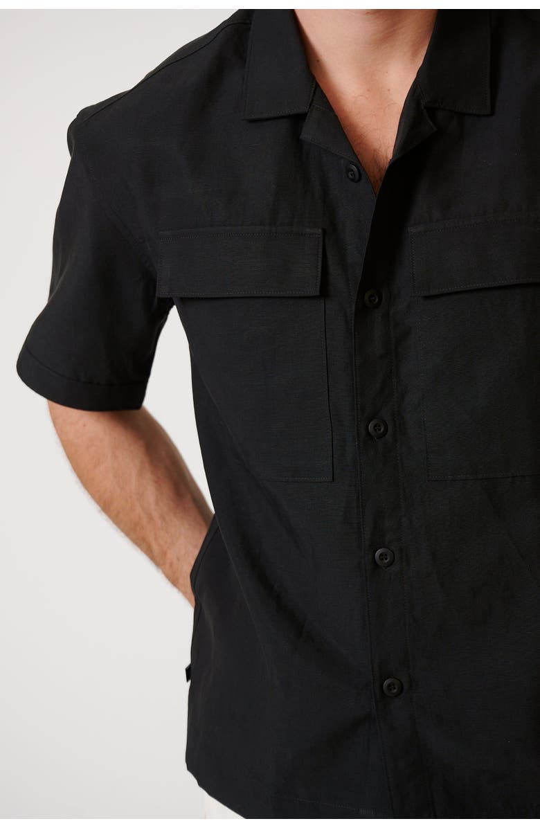 LEISURE LAB Palma Button Up, Alternate, color, Matte Black