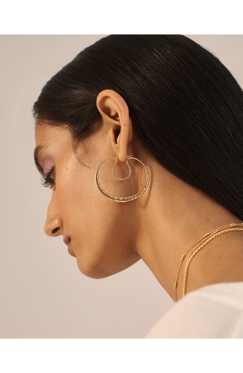 Monica Vinader Flow Sculpted Hoop Drop Earrings, Alternate, color,