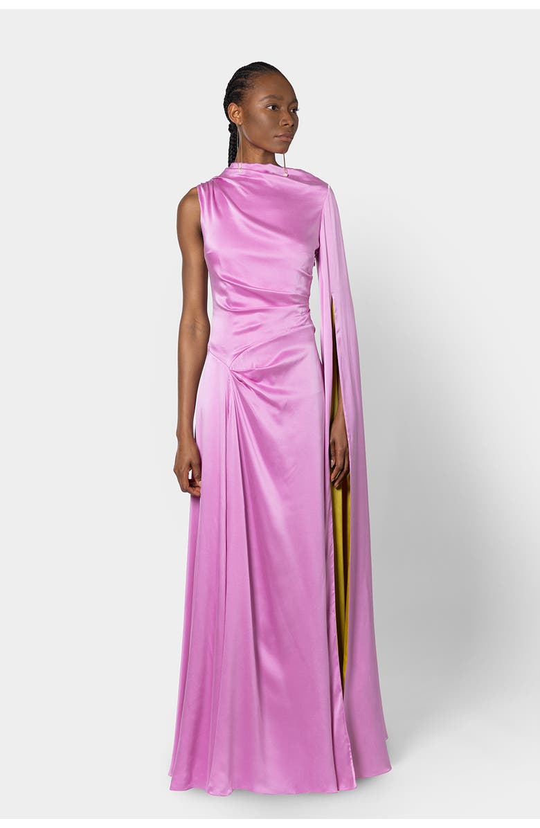 Roksanda Oma Floor Length Silk Dress, Main, color, Lilas/Zinnia