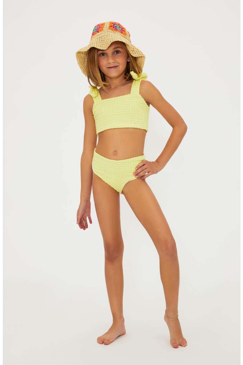 Kids' Little Stella Two-Piece Swimsuit, Main, color, CITRINE CRUSH