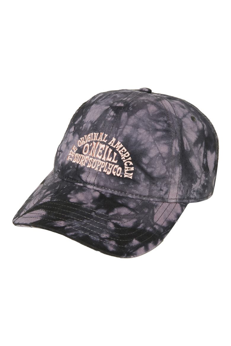 Drop In Tie Dye Baseball Cap, Main, color, WASHED BLACK