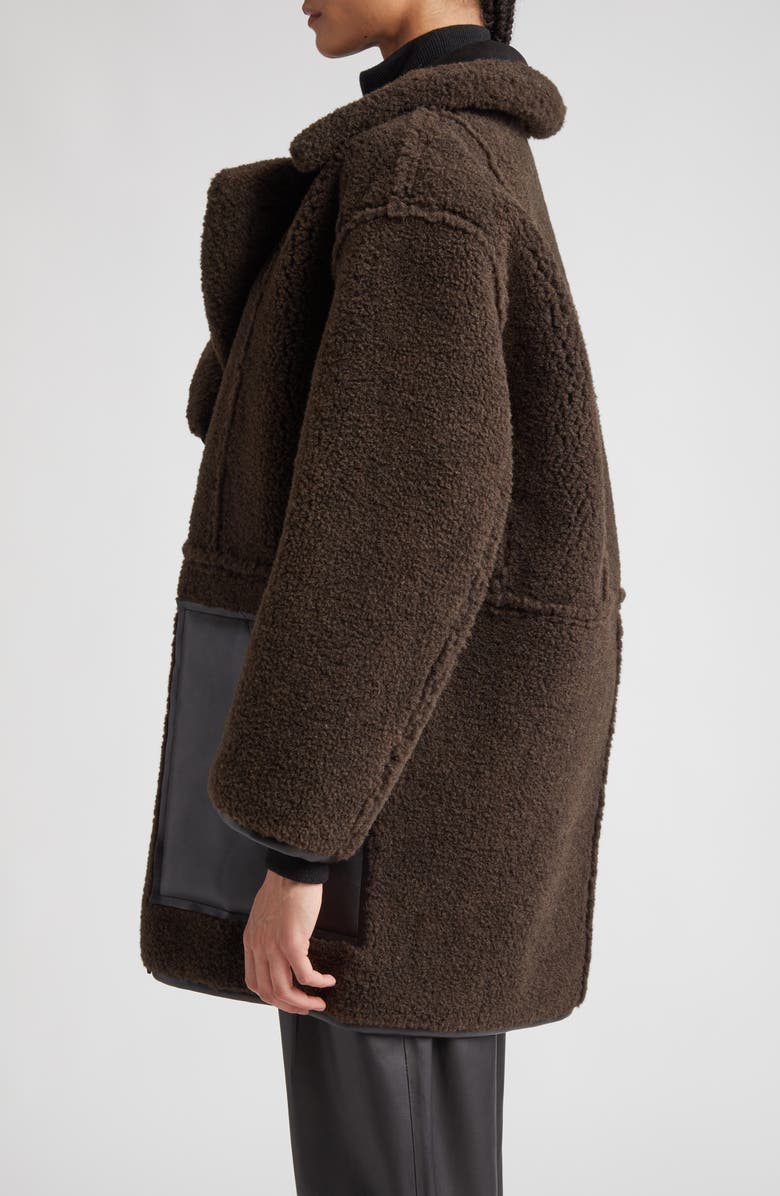 Stand Studio Tory Faux Shearling Jacket with Faux Leather Trim, Alternate, color,