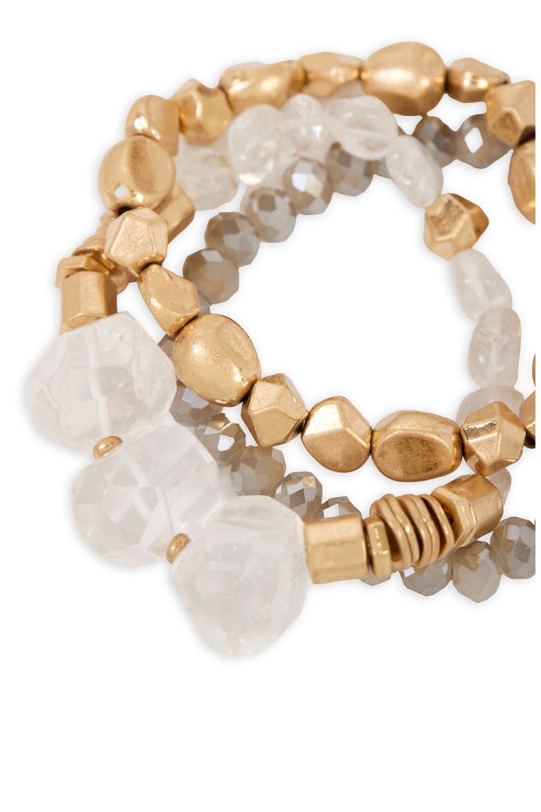 Mixed Crystal Bracelet Set, Alternate, color, GOLD