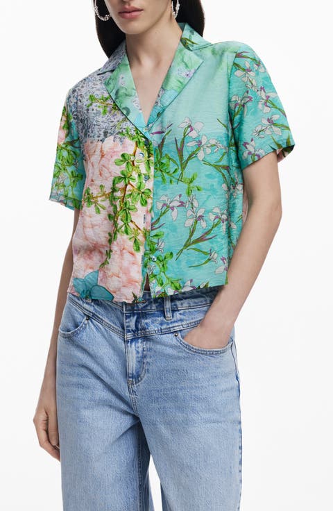 Printed Button-Up Shirt