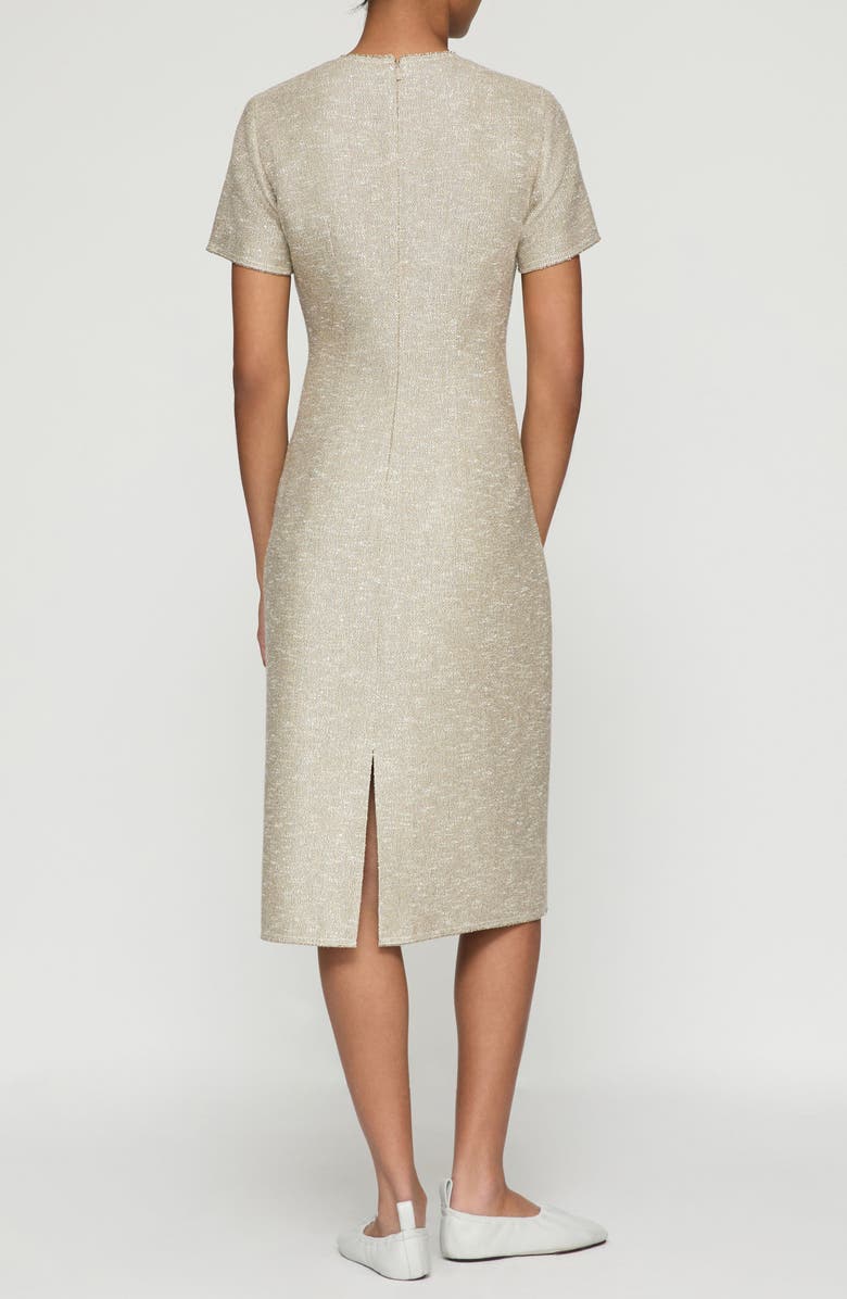 Lafayette 148 New York Sequin Speckled Tweed Sheath Dress, Alternate, color, Hickory Multi
