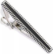 Link Up Black Obsidian Deco Framed Short Tie Bar