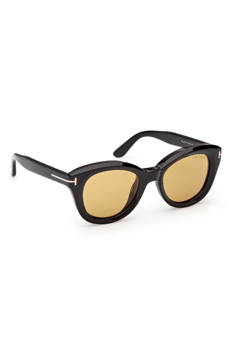 TOM FORD 49mm Small Round Sunglasses, Alternate, color, 