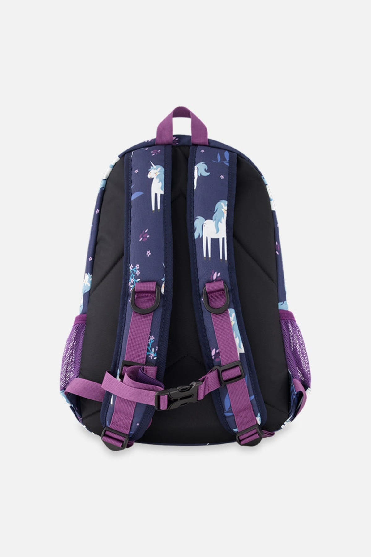 Deux par Deux Unicorn Lightweight Spacious Backpack, Alternate, color, Blue Unicorn Print