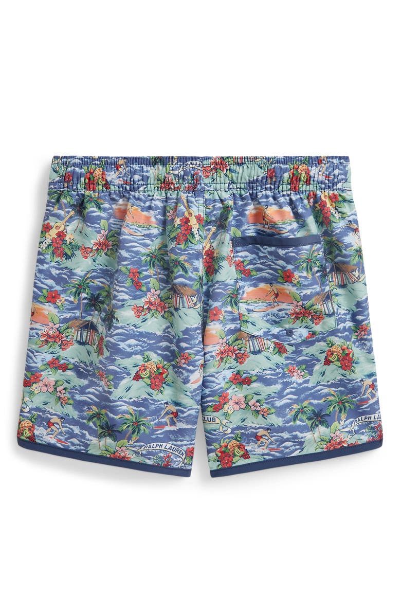 Polo Ralph Lauren Kids' Swim Trunks, Alternate, color, Polo Surf Scenic Print