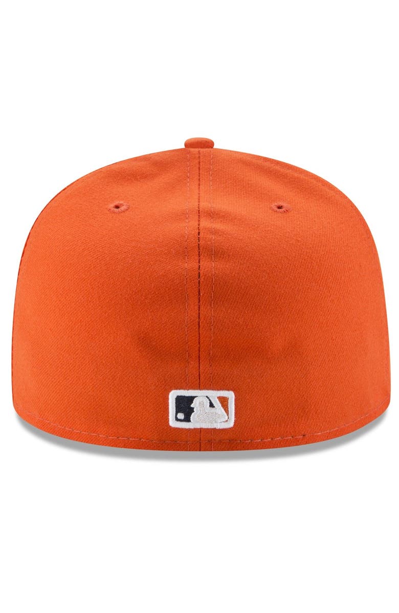 New Era Men's New Era Orange Houston Astros 2022 Postseason Side Patch 59FIFTY Fitted Hat, Alternate, color,