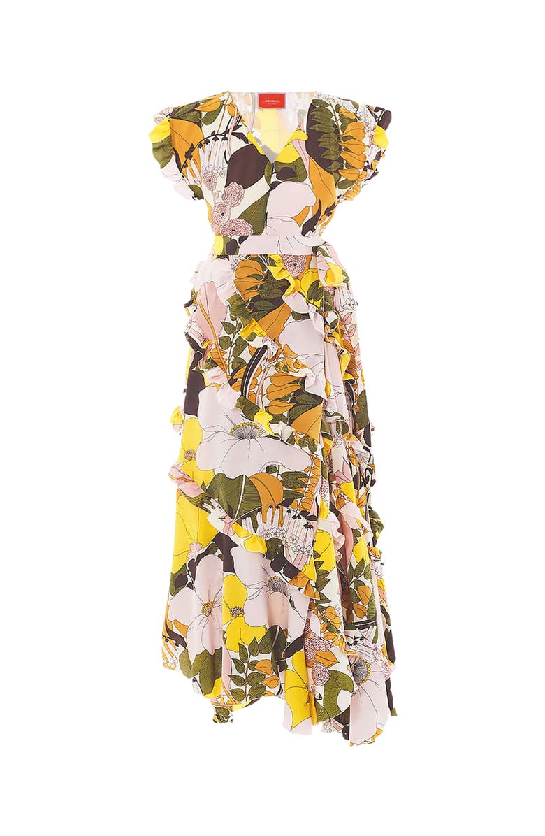 La DoubleJ Lollipop Wrap Dress Big Flower Rose Pink, Alternate, color, 