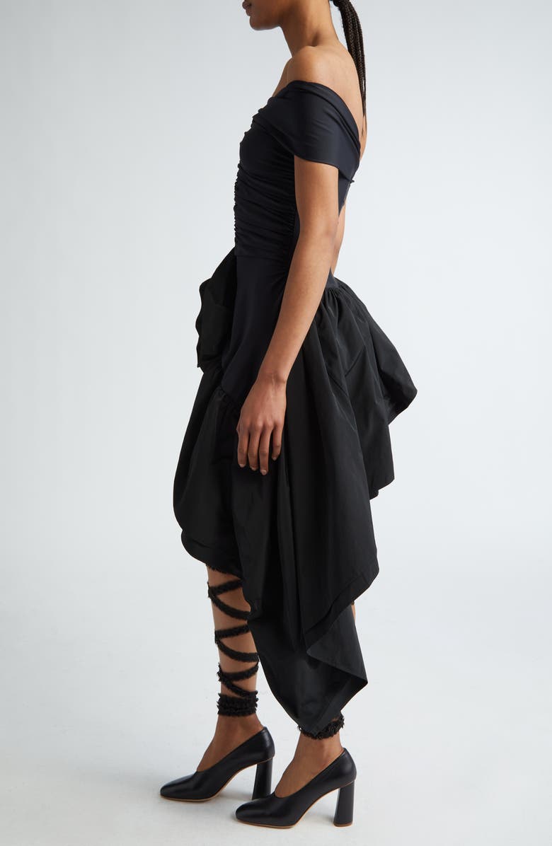 Vaquera Afterparty Rosette Strapless Asymmetric Dress, Alternate, color, 