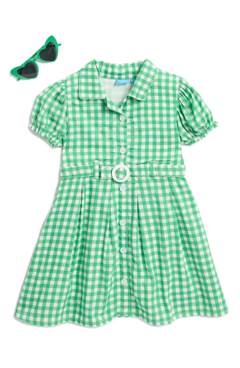 Draper James Kids' Novelty Gingham Dress & Sunglasses Set, Main, color,