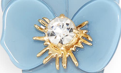Lele Sadoughi Pansy Button Earrings In Blue