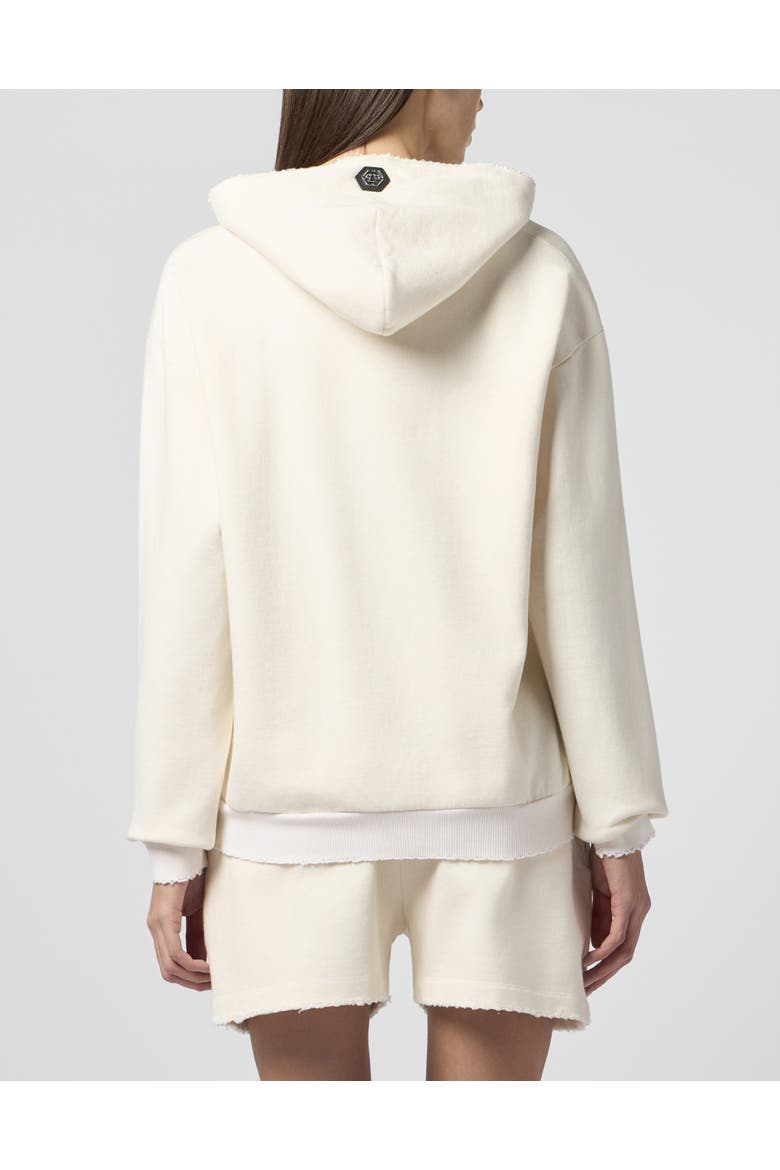 Washed Hoodie Tennis Club Crystals Women, Alternate, color, OffWhite