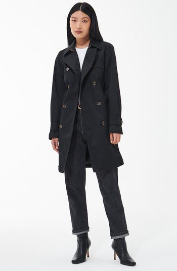 Greta Belted Water Resistant Twill Trench Coat