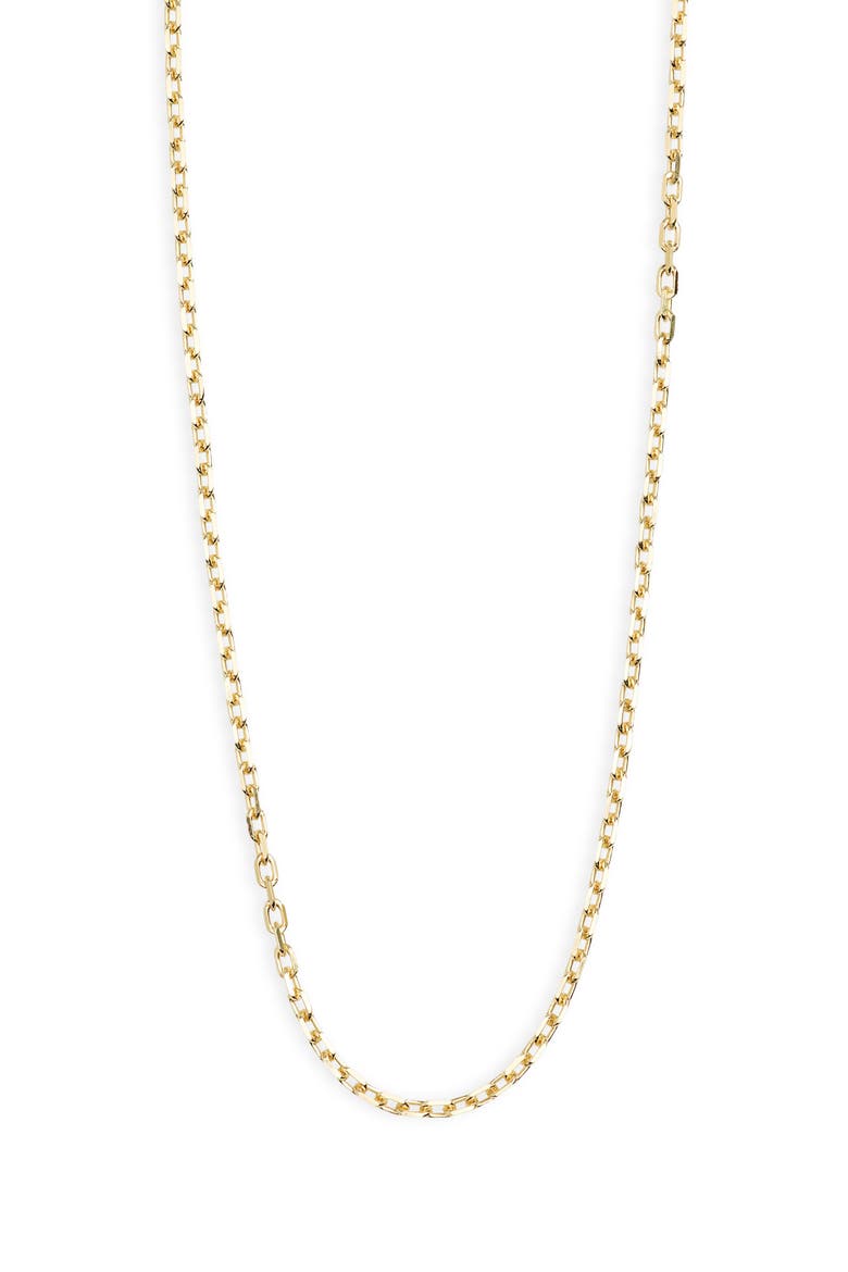 18K Gold Plated Sterling Silver Chain Necklace, Main, color, GOLD