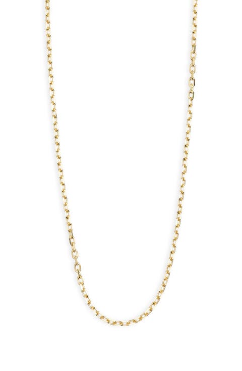 18K Gold Plated Sterling Silver Chain Necklace