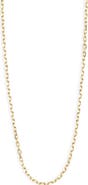 Argento Vivo Sterling Silver 18K Gold Plated Sterling Silver Chain Necklace