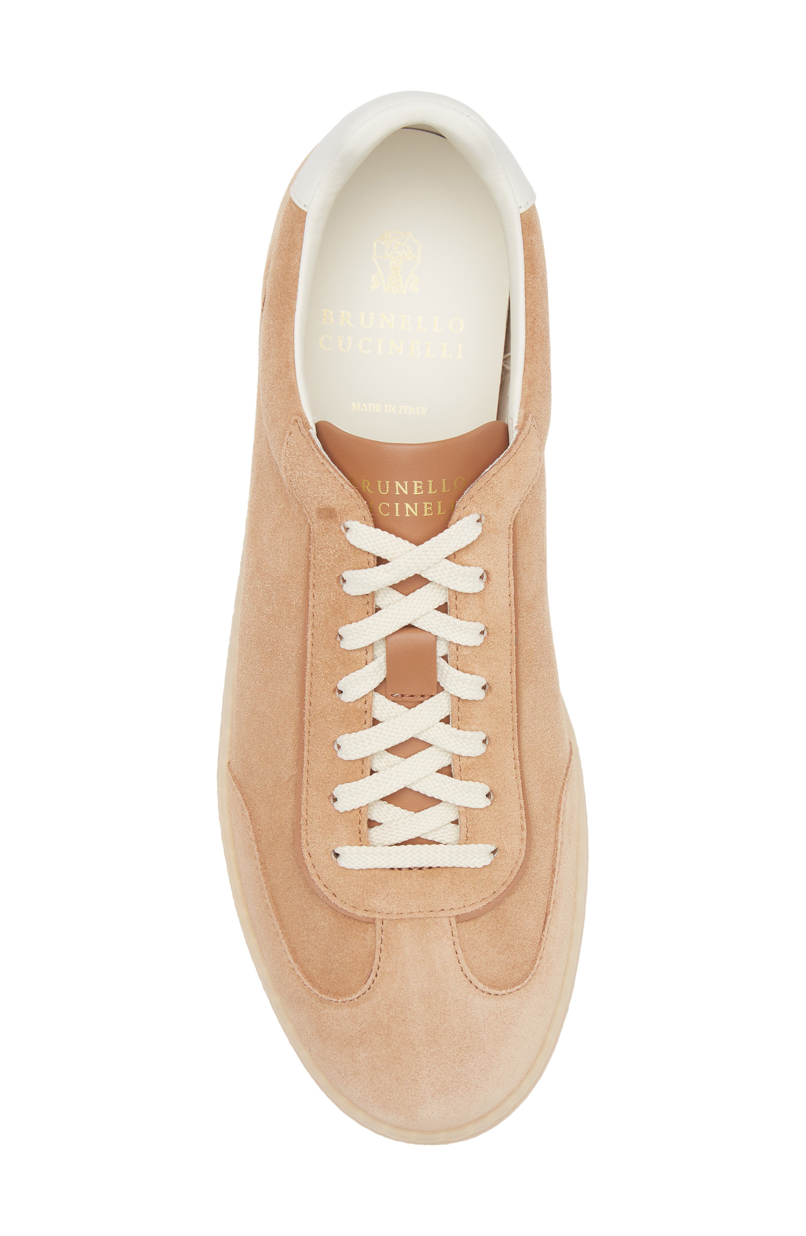 Brunello Cucinelli T-Toe Low Top Sneaker, Alternate, color, Cfj44 Light Tan Brown