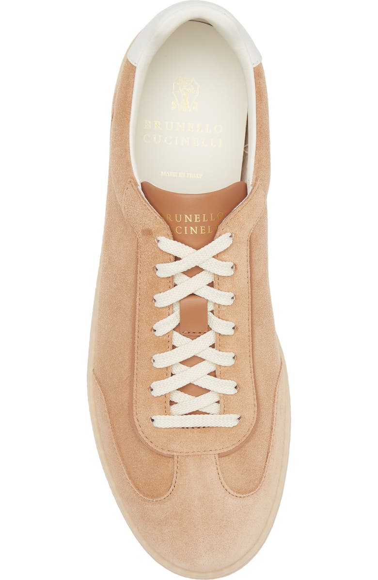 Brunello Cucinelli T-Toe Low Top Sneaker, Alternate, color, Cfj44 Light Tan Brown