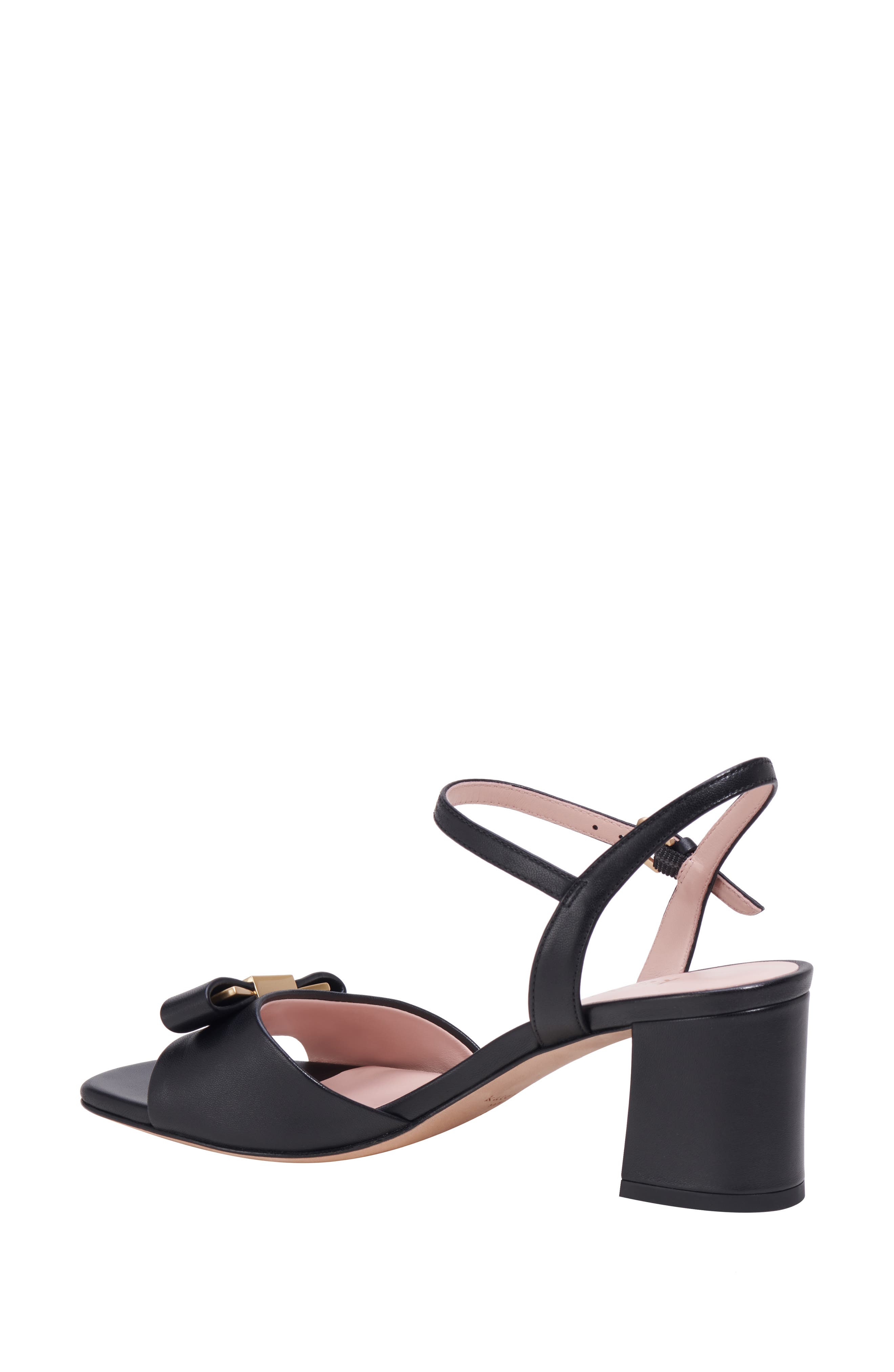Kate Spade New York bowdie quarter strap sandal, Alternate, color, Black