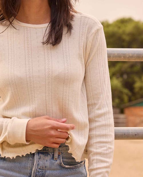 Toad And Co Toad & Co Foothill Pointelle Long Sleeve Crew Ii In White