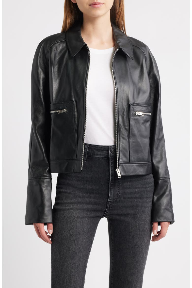 The Leather Zip Front Jacket (Women) | Nordstromrack