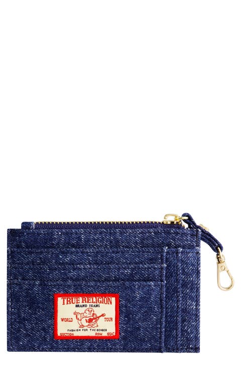 Denim Zip Card Case