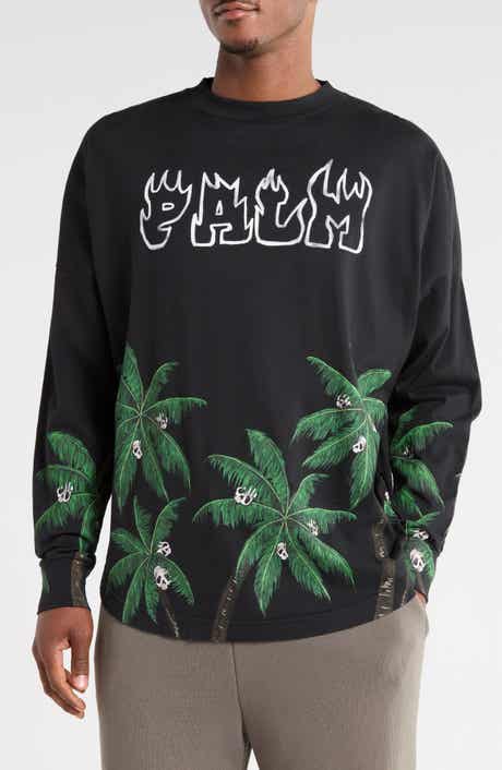 Palm Logo Long Sleeve Cotton Graphic T-Shirt