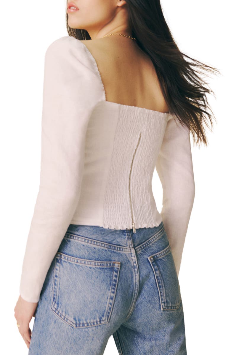 Reformation Khloe Linen Top, Alternate, color, 