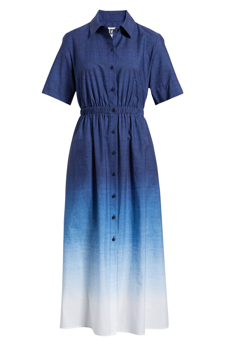 Anne Klein Short Sleeve Shirtdress, Alternate, color, Distant Mountain Multi