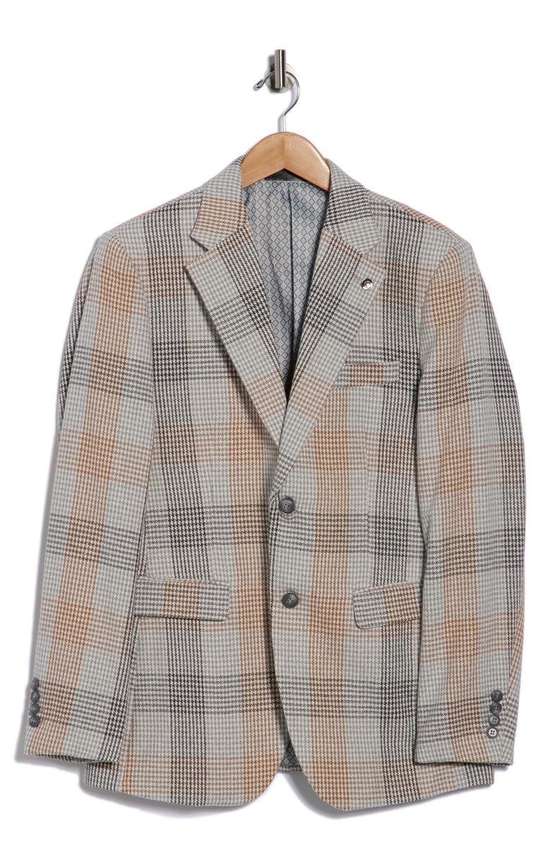 T.R. PREMIUM Slim Fit Two Button Blazer, Main, color, Beige