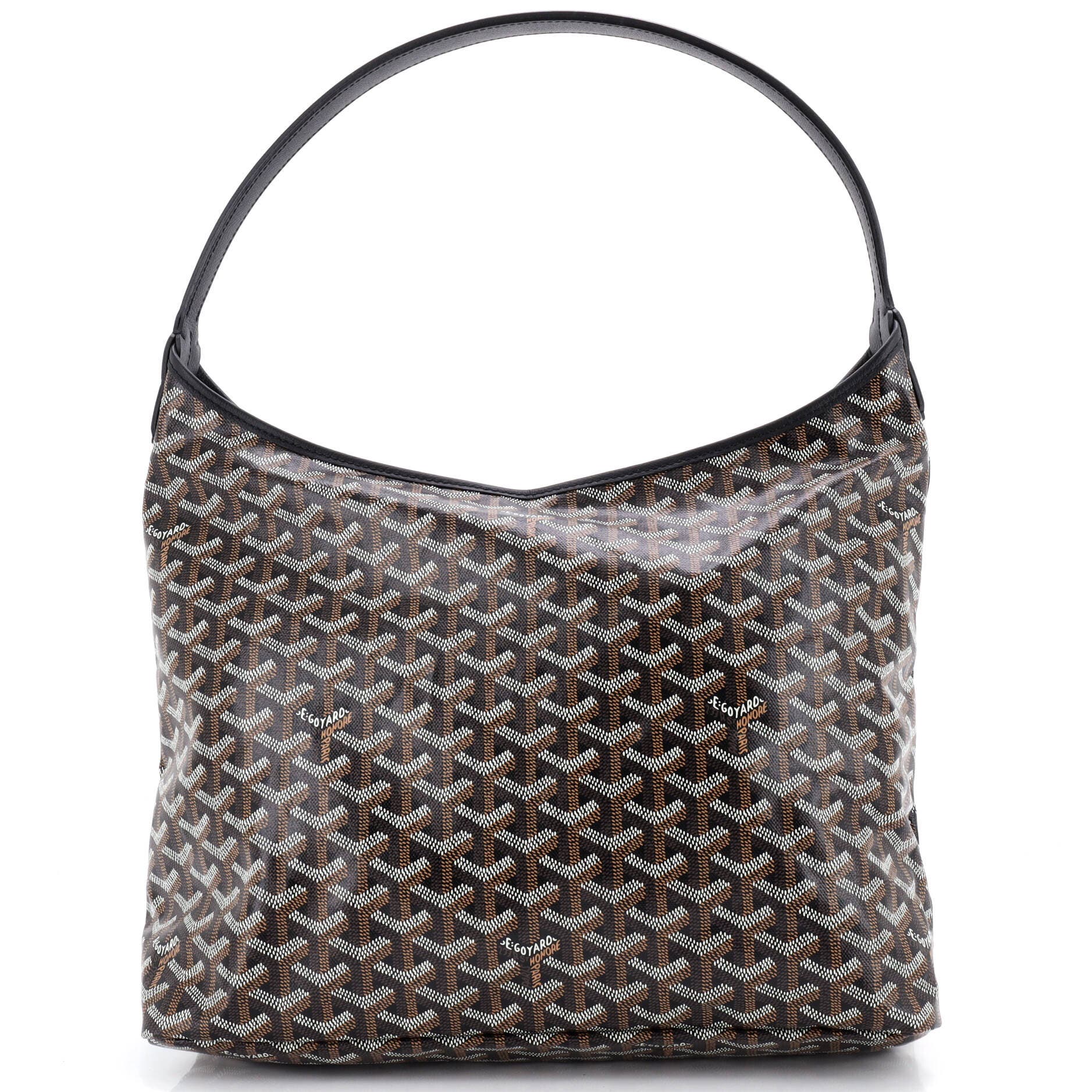 Pre-Owned Goyard Boheme Hobo Coated Canvas, Main, color, Black