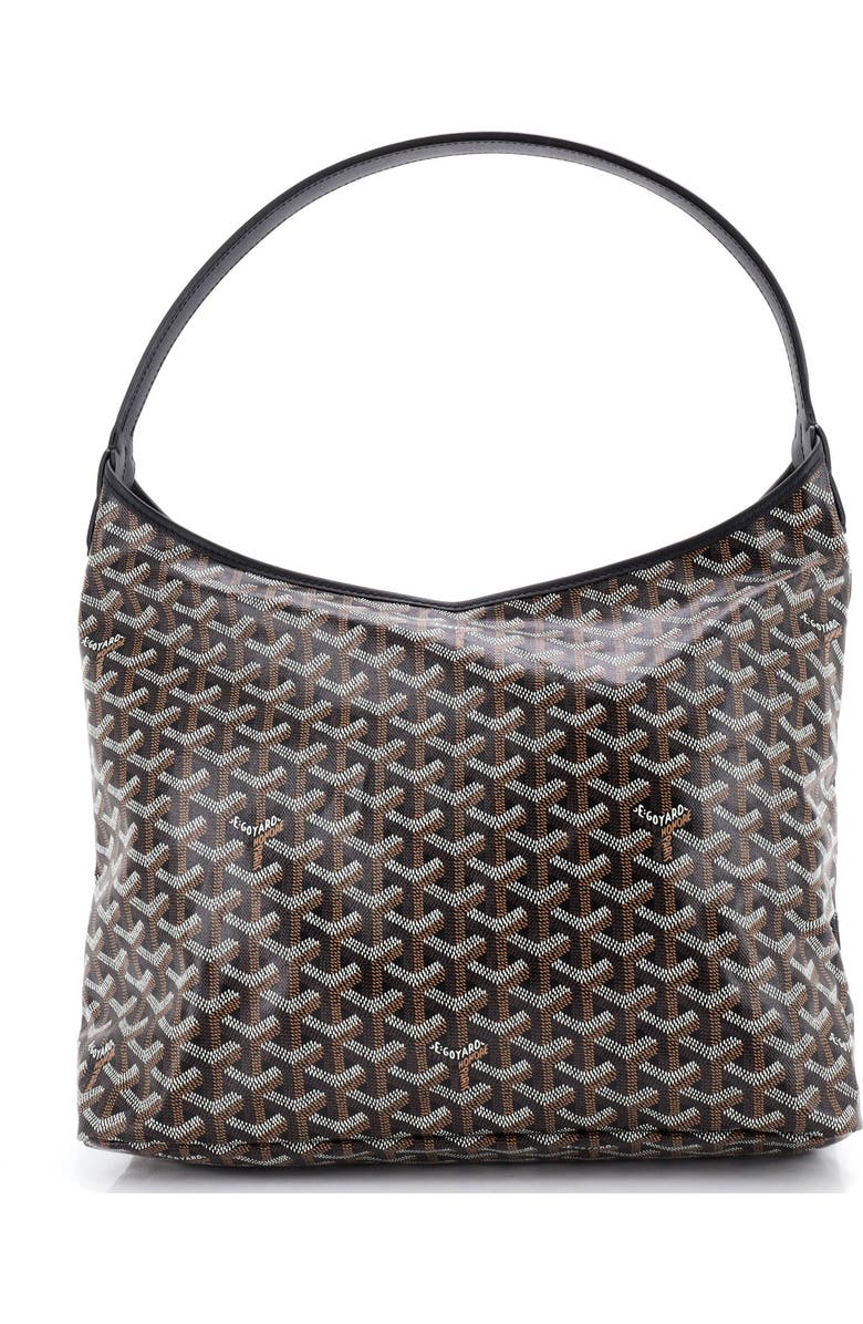 Pre-Owned Goyard Boheme Hobo Coated Canvas, Main, color, Black