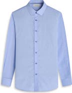 Bugatchi Julian Shaped Fit Abstract Stripe Stretch Cotton Button-Up Shirt