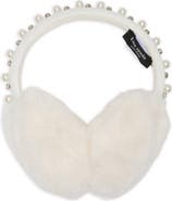 Kate Spade New York Faux Pearl Embellished Faux Fur Earmuffs