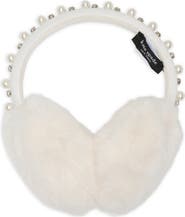 Kate Spade New York Faux Pearl Embellished Faux Fur Earmuffs