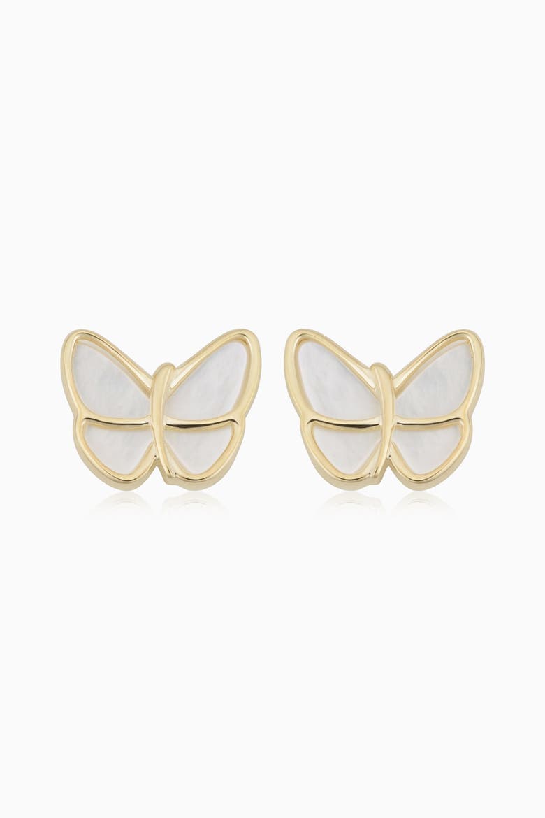 14K Yellow Gold Flutter By Studs, Main, color, Yellow Gold