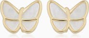 Oradina 14K Yellow Gold Flutter By Studs