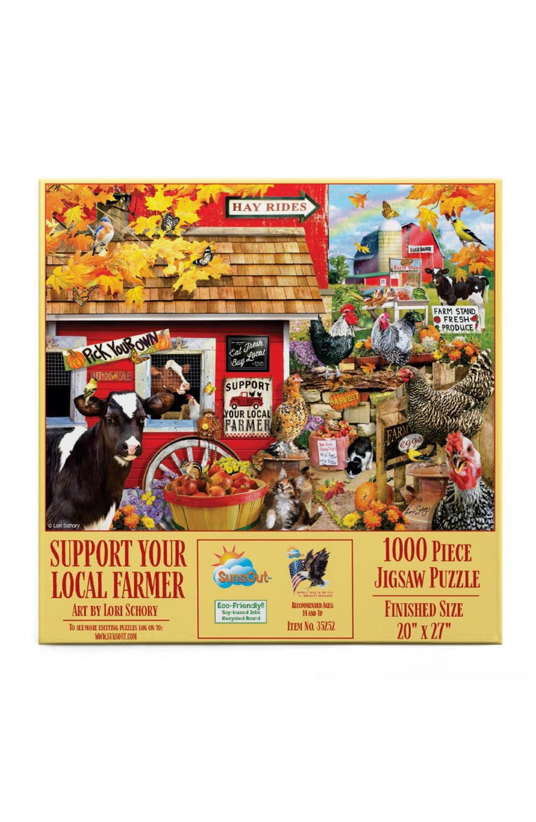 Sunsout Support Your Local Farmer 1000 piece Jigsaw Puzzle for Adults, Alternate, color, Multicolor