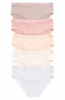 Danskin Assorted 5-Pack Laser Cut Seamless Hipster Panties