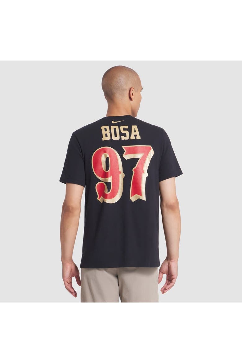 Men's Nike Nick Bosa Black San Francisco 49ers 2025 Rivalries Collection Player Name & Number T-Shirt, Alternate, color, Black