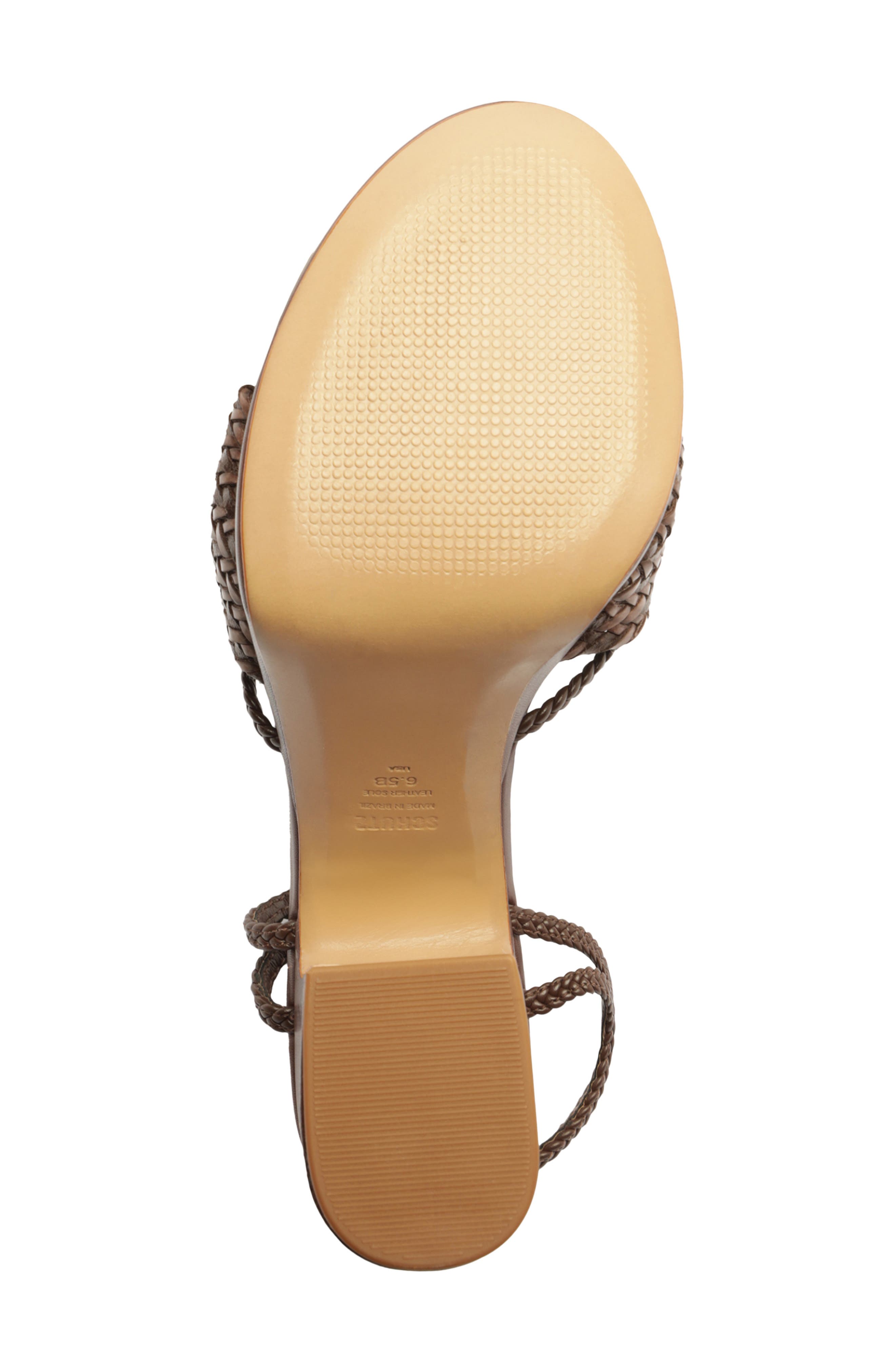 Schutz Kalina Ankle Strap Platform Sandal, Alternate, color, Root Brown